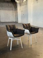 2X B&B Italia Husk Chair | Wol (NIEUWSTAAT), Huis en Inrichting, Metaal, Twee, Wit, Ophalen of Verzenden