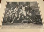 Gravure Hercule et Omphale - Johann Daniel Hertz Joh. Gouf., Antiek en Kunst, Ophalen of Verzenden
