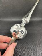 Vintage kerstboom piek zilver met witte bloemen, Ophalen of Verzenden, Gebruikt