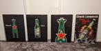 4x kartonnen HEINEKEN RECLAMEBORD 60x84cm, Ophalen, Gebruikt, Reclamebord, Plaat of Schild, Heineken