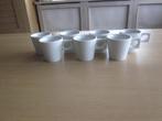 Walkure Nr8 7 witte espresso kopjes D7cm H6,5cm 90cc, Ophalen of Verzenden, Zo goed als nieuw, Effen, Kop(pen) en/of Schotel(s)