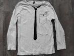 Hema longsleeve wit stropdas zwart maat 110 / 116 T-shirt, Ophalen of Verzenden, Zo goed als nieuw, Shirt of Longsleeve, Hema