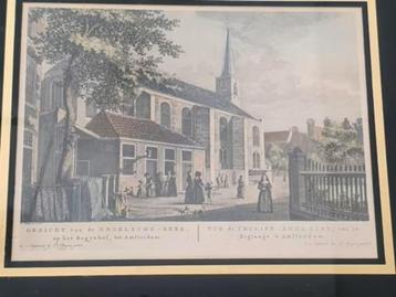 Gezicht Engelsche - KerkBegijnhof Amsterdam Schouten 1775 beschikbaar voor biedingen