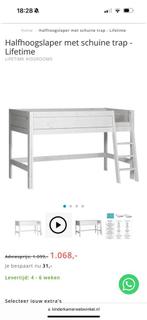 Half hoogslaper, Huis en Inrichting, Slaapkamer | Stapelbedden en Hoogslapers, Ophalen, Gebruikt, Eenpersoons, 200 cm