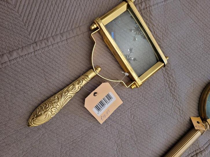 Old look zwaar metalen loep, Hobby en Vrije tijd, Vergrootglazen, Loepen en Loeplampen, Nieuw, Vergrootglas of Loep, Ophalen of Verzenden