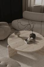 Echte Travertine Salon Tafel, Ophalen, 100 tot 150 cm, Rond, Nieuw