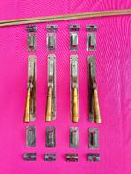 Oude messing pomp espagnoletten / deur espagnolet, greep,, Ophalen of Verzenden