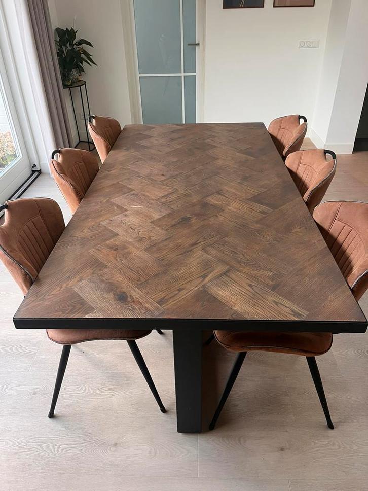 Robuuste eettafel 200 x 100 cm – Piet Klerkx, Huis en Inrichting, Tafels | Eettafels, Gebruikt, 50 tot 100 cm, 200 cm of meer