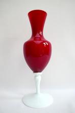 VAM Vetro Artistico Murano - opaline vaas - jaren 60 Italië, Huis en Inrichting, Woonaccessoires | Vazen, Ophalen, Minder dan 50 cm