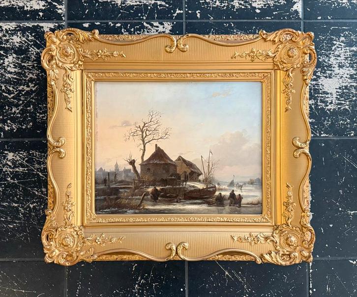 Winters Landschap, Abraham van der Waeyen Pieterszen, Antiek en Kunst, Kunst | Schilderijen | Klassiek, Ophalen of Verzenden