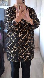 Zwart met goud shirt, maat 44/46, feestelijk!, Ophalen of Verzenden