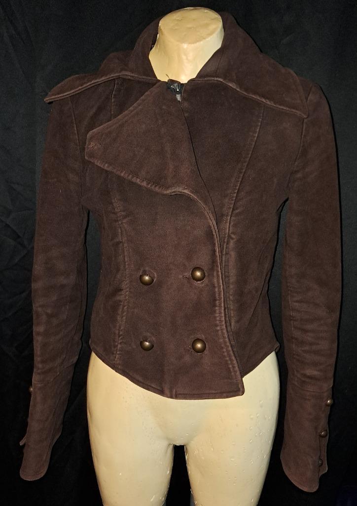 Mooie vintage jas van Kookai maat M, Kleding | Dames, Jassen | Winter, Gedragen, Maat 38/40 (M), Bruin, Ophalen of Verzenden