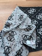 Guess Vikky Sjaal Logo Print Zwart Grijs, Ophalen of Verzenden, Zo goed als nieuw, Sjaal