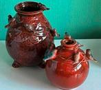 Daan Kromhout vogeltjes vaas 2 x, Overige kleuren, Ophalen of Verzenden, Minder dan 50 cm, Glas