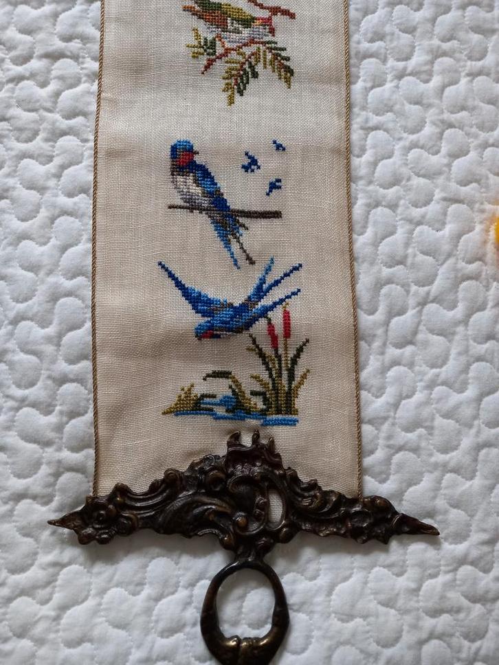 Vintage vogel schellekoord, Verzamelen, Boekenleggers, Zo goed als nieuw, Dier