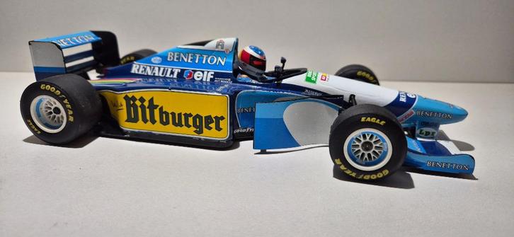 F1 Benetton B194 BitBurger Michael Schumacher 1/18 *let op*, Hobby en Vrije tijd, Modelauto's | 1:18, Gebruikt, Auto, MiniChamps