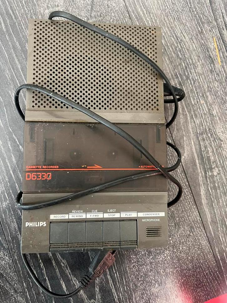 Philips D 6330/00 Cassette Recorder - Vintage, Audio, Tv en Foto, Bandrecorders, Bandrecorder, Ophalen
