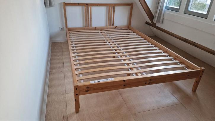 Ikea Fjellse bed met lattenbodem 140x200cm, Huis en Inrichting, Slaapkamer | Bedden, Tweepersoons, 140 cm, Hout, Ophalen