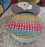 Fama poef multicolor., Ophalen, Gebruikt, 50 tot 75 cm, 50 tot 75 cm