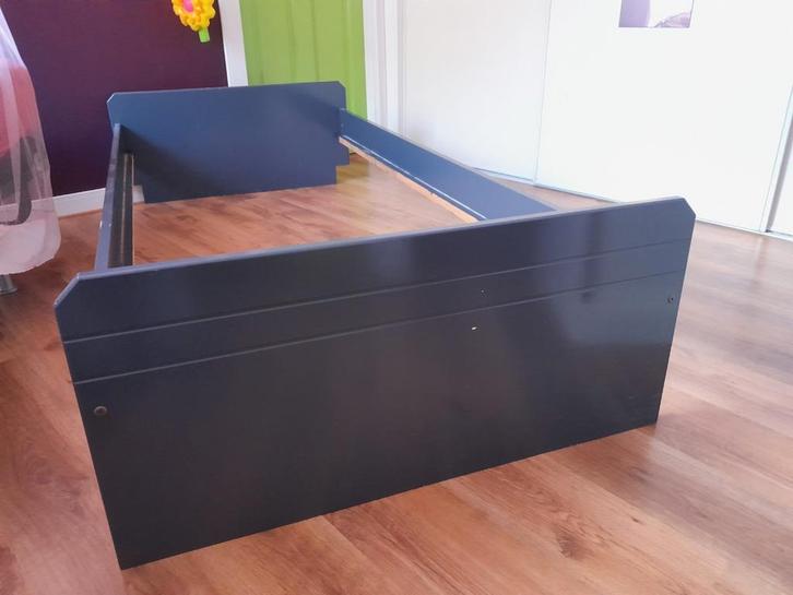 1 persoons bed, Huis en Inrichting, Slaapkamer | Bedden, Gebruikt, Eenpersoons, 90 cm, Hout, Wit, Ophalen