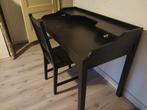 Zwartbruin Ikea bureau met stoel, Ophalen, Gebruikt, Bureau