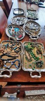 Groot lot sieraden, Swarovski, granaat,turkoois, bloedkoraal, Sieraden, Tassen en Uiterlijk, Antieke sieraden, Ophalen of Verzenden