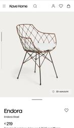 Endora Stoel – Kave Home designstoel met metalen frame, Ophalen, Gebruikt, Bruin, Eén