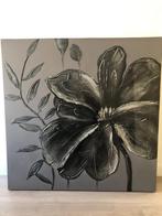 Groot schilderij modern grijs en zwart tinten met reliëf, Ophalen, Zo goed als nieuw, Schilderij, 100 tot 125 cm