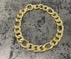 14 karaats gouden figaro armband, 21.5 cm, 9.5 mm