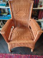 Rieten stoel, Huis en Inrichting, Ophalen, Bruin, Riet of Rotan, Zo goed als nieuw