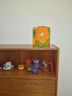 Vintage retro oranje, roze groen gele wandlamp, Ophalen of Verzenden, Zo goed als nieuw