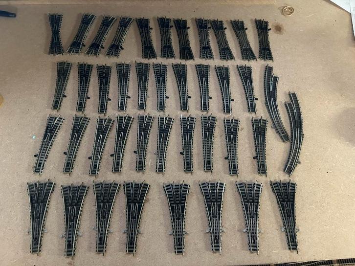 Mega partij fleischmann wissels, Hobby en Vrije tijd, Modeltreinen | N-Spoor, Zo goed als nieuw, Rails, Gelijkstroom, Fleischmann