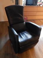 Jori zwart leren relaxfauteuil, Huis en Inrichting, Fauteuils, Ophalen, Gebruikt, Minder dan 75 cm, Leer