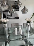 Twee zilveren hoge vazen glimmend ZGAN!, Steen, Overige kleuren, 50 tot 75 cm, Ophalen of Verzenden