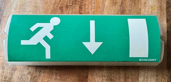 Nooduitgang bord Ecolight, Verzamelen, Overige Verzamelen, Ophalen of Verzenden