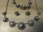 Zilver Zeeuwse knop sierraden set ketting armband oorbellen, Ophalen of Verzenden, Zilver