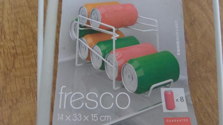 frisdrank blik dispenser voor in de koelkast of voorraadkast, Huis en Inrichting, Keuken | Keukenbenodigdheden, Nieuw, Ophalen of Verzenden