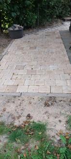 terrastegels geel-beige 10,5 m2, Tuin en Terras, Tegels en Klinkers, Ophalen, Gebruikt, 10 m² of meer, Beton