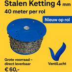 Stalen Ketting D1 – 4 mm – 40 meter per rol – NIEUW, Ophalen of Verzenden, Nieuw, Ventilator en Afzuiger