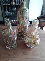 3 Fidrio vaasjes, Ophalen of Verzenden, Overige kleuren, Glas, Minder dan 50 cm