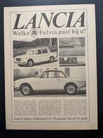 Oude reclame/Advertentie LANCIA Fulvia Coupé Berlina Zagato, Verzenden, Gelezen, Overige merken