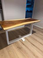 Boomstam eettafel 140x70 suar hout eet tafel tafelblad, Ophalen, 100 tot 150 cm, 50 tot 100 cm, Zo goed als nieuw