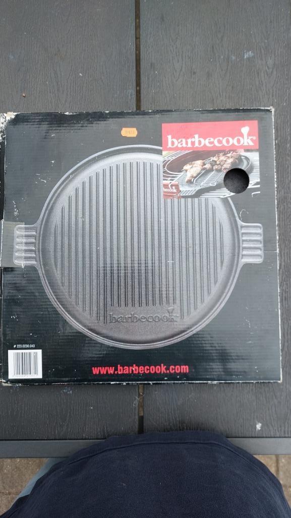 Barbecook gietijzeren contactplaat voor houtskoolbarbeque, Tuin en Terras, Houtskoolbarbecues, Zo goed als nieuw, Ophalen of Verzenden