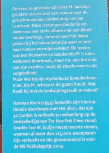Herman Koch, Geachte heer M beschikbaar voor biedingen