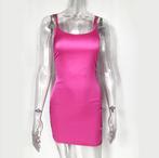 Felle roze neon jurk korte zomer bodycon dames vrouwen, Verzenden, Nieuw, Roze, Boven de knie