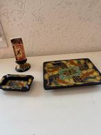 Gouds Plateel Regina Rokerssetje, Antiek en Kunst, Antiek | Keramiek en Aardewerk, Ophalen