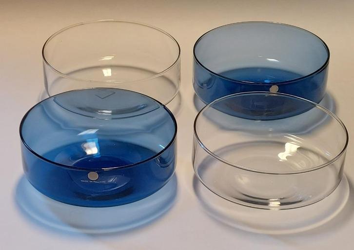 Set van 4 schaaltjes i-glass Timo Sarpaneva, Iittala Finland, Antiek en Kunst, Antiek | Glas en Kristal, Ophalen of Verzenden