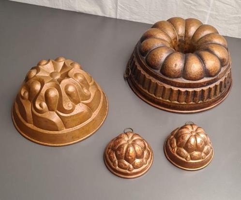 Bakvormen, jelly or cake mould, koper, Antiek en Kunst, Antiek | Keukenbenodigdheden, Ophalen of Verzenden