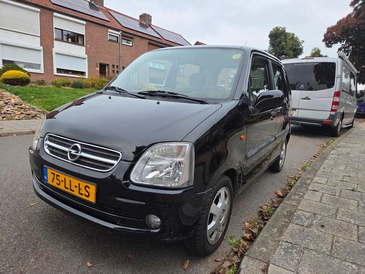 Opel Agila 1.2 I 16V 2003 Zwart, Auto's, Opel, Particulier, Agila, Benzine, D, Hatchback, Handgeschakeld, Origineel Nederlands