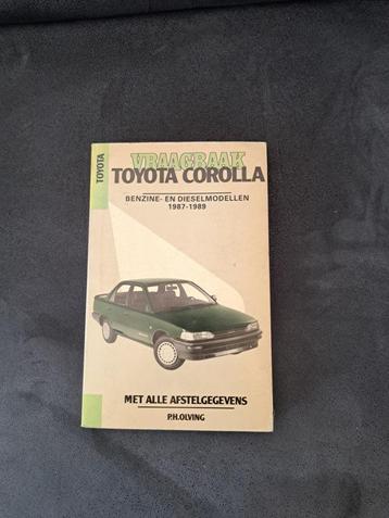 Te koop: instructieboek/vraagbaak Toyota Corolla 1987 - 1989 beschikbaar voor biedingen